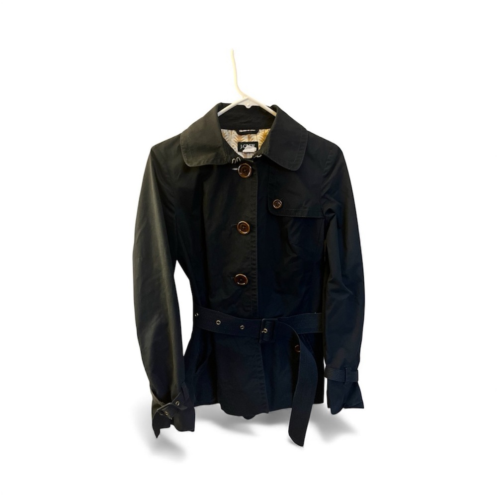 Women's J.Crew  Black Belted Jacket size 4